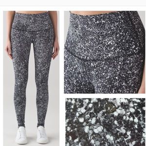 Lululemon Wunder Under Pant Splatter White Black 2